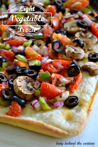 Light Vegetable Pizza - Lady Behind The Curtain