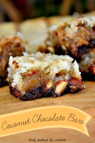 Coconut Chocolate Bars - Lady Behind The Curtain