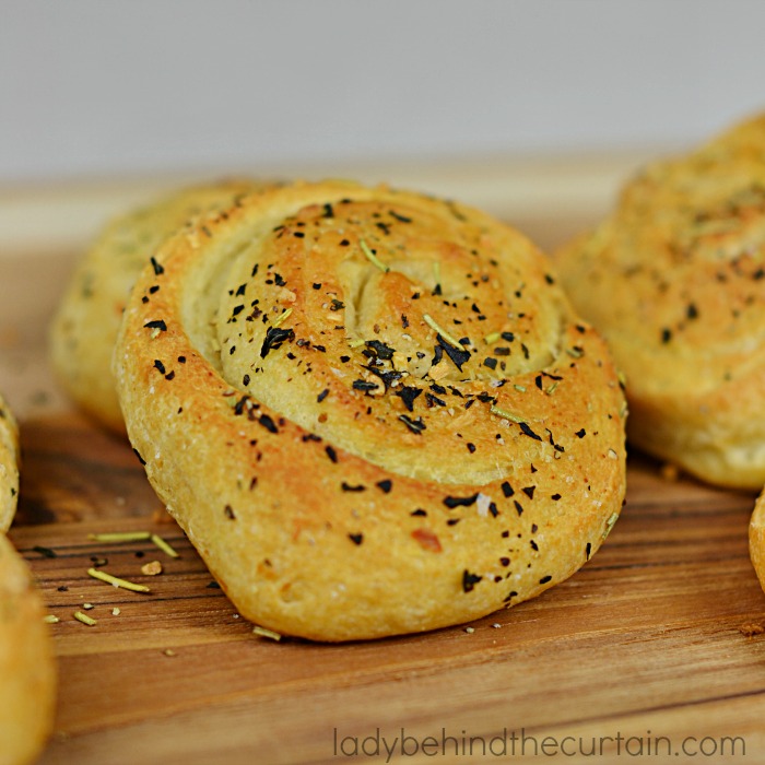 Mini Focaccia Rounds | Crispy on the outside and tender on the inside topped with your favorite Italian herbs.