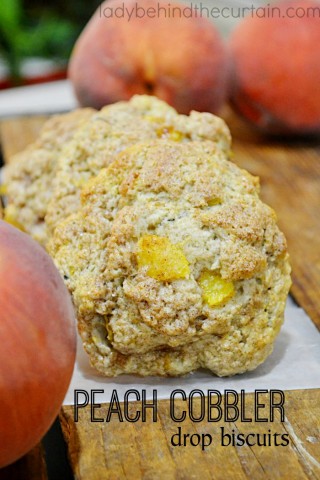 Peach Cobbler Drop Biscuits: YEP! Guilt free pie for breakfast!