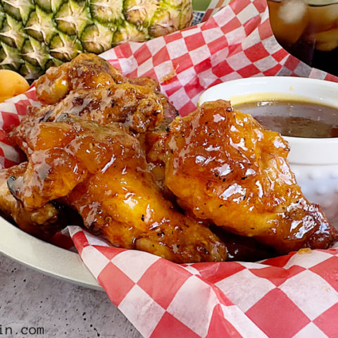 Pineapple Apricot Glazed Chicken Wings