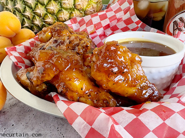 Pineapple Apricot Glazed Chicken Wings