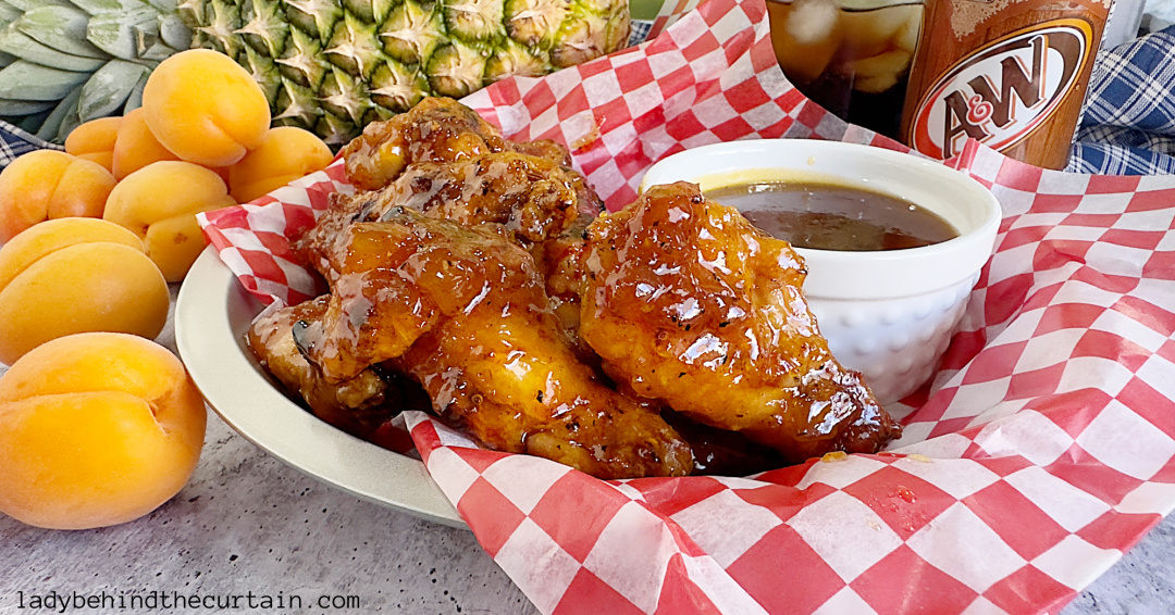 Pineapple Apricot Glazed Chicken Wings