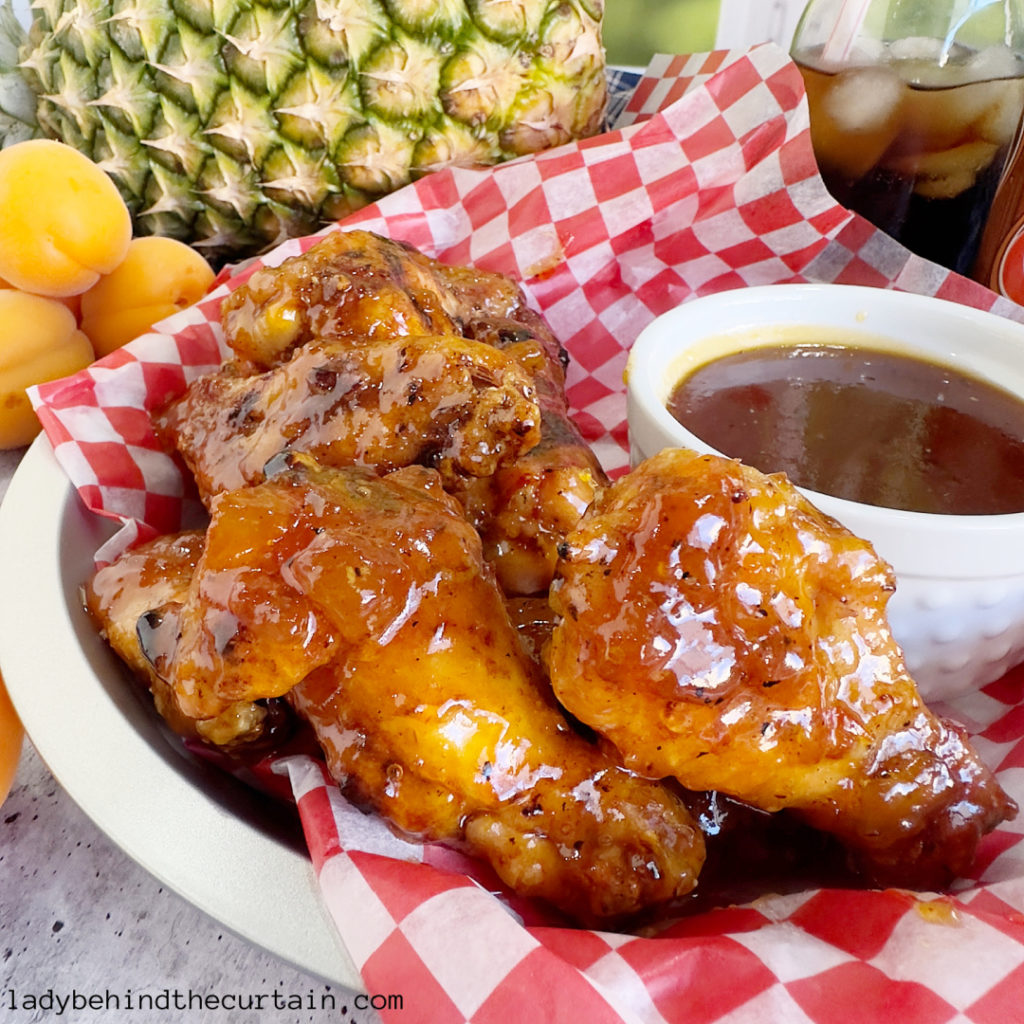 Pineapple Apricot Glazed Chicken Wings