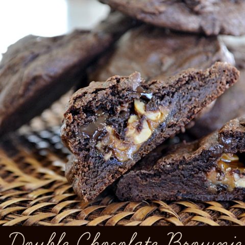 Double Chocolate Brownie Stuffed Cookies - Lady Behind The Curtain