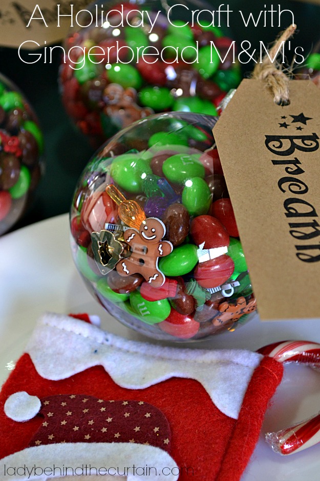 A Holiday Craft with Gingerbread M&M's - Lady Behind The Curtain #shop 
