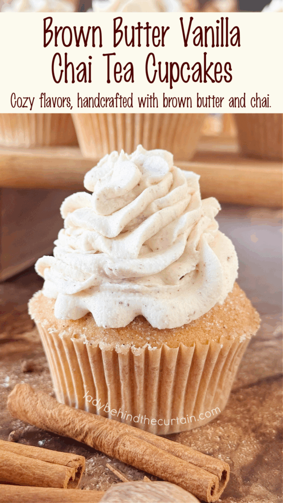 Brown Butter Vanilla Chai Tea Cupcakes