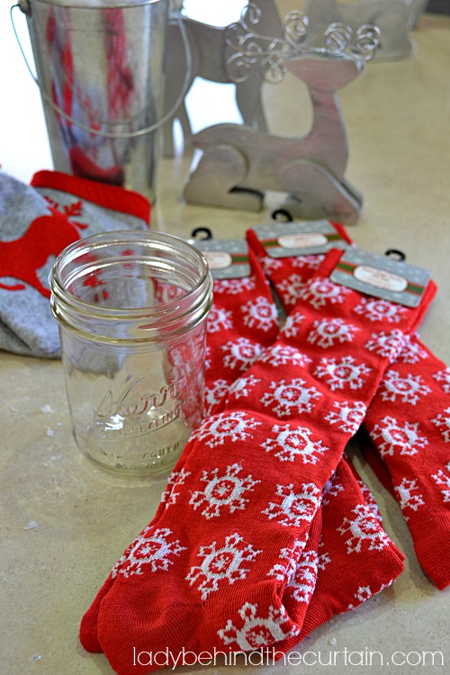 DIY Christmas Sock Cozies - Lady Behind The Curtain