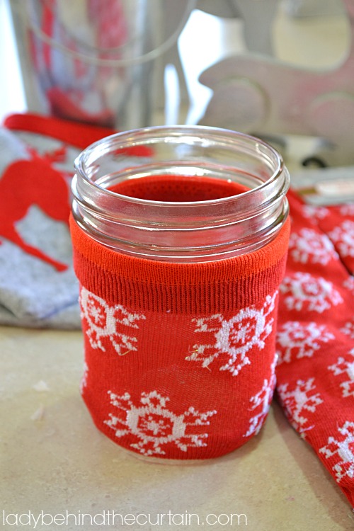 DIY Christmas Sock Cozies - Lady Behind The Curtain