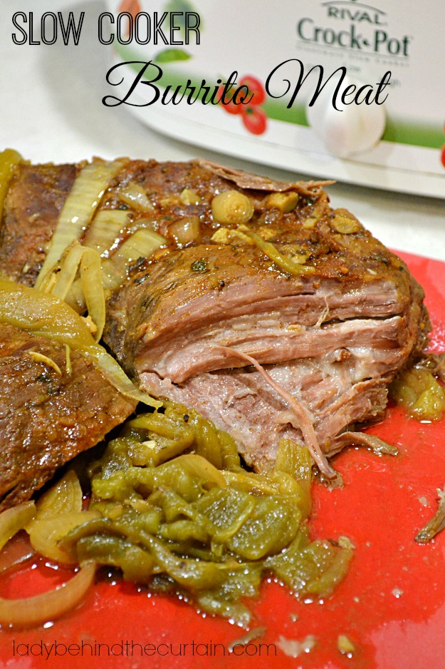 Slow Cooker Burrito Meat - Lady Behind The Curtain