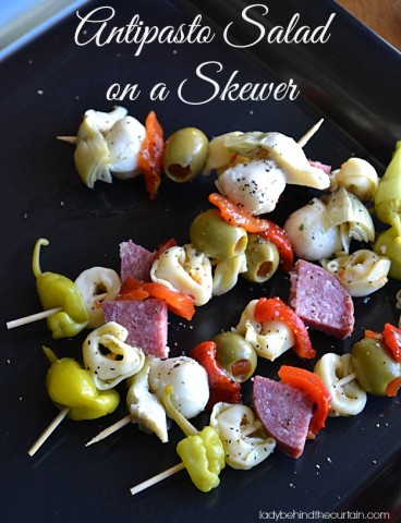 Antipasto Salad on a Skewer - Lady Behind The Curtain #Joy to theTable #PMedia #ad.jpg