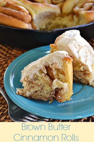 Brown Butter Cinnamon Rolls - Lady Behind The Curtain