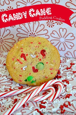 Candy Cane Pudding Cookies - Lady Behind The Curtain