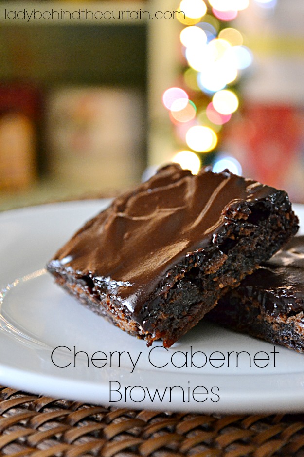 Cherry Cabernet Brownies - Lady Behind The Curtain