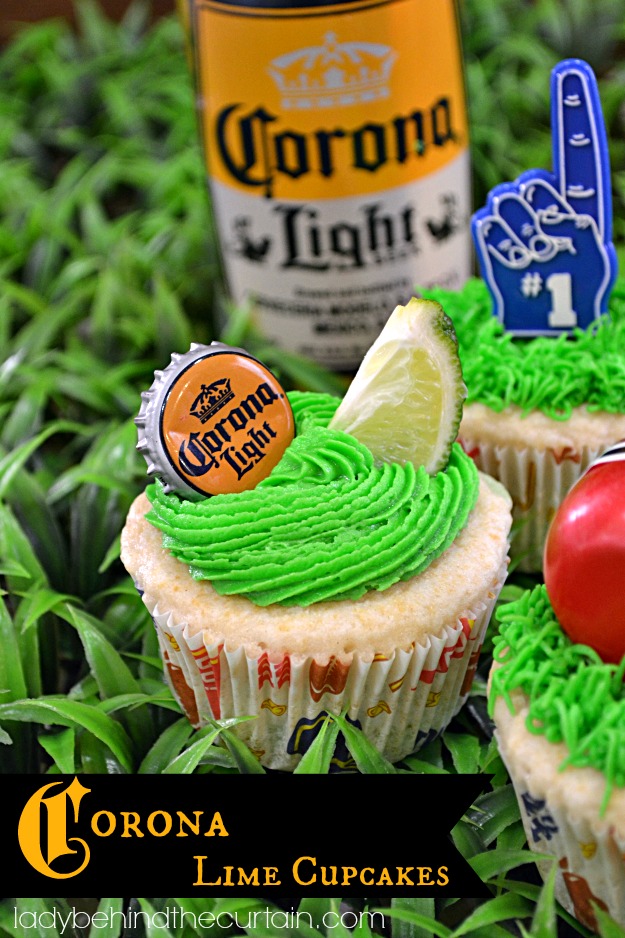 Corona Lime Cupcakes - Lady Behind The Curtain