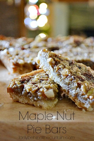 Maple Nut Pie Bars - Lady Behind The Curtain