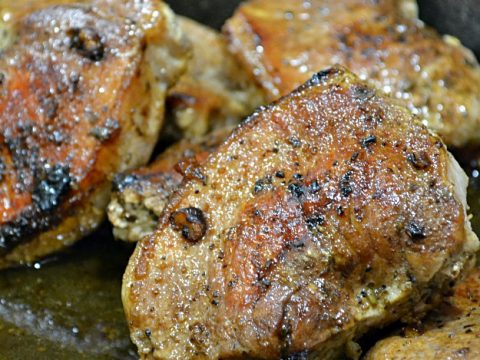 Pesto Stuffed Pork Chops - Lady Behind The Curtain