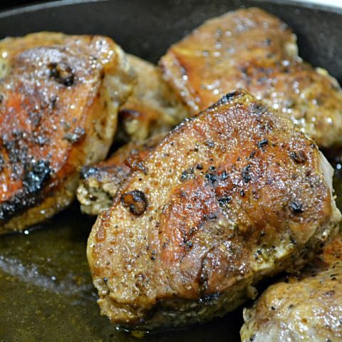 Pesto Stuffed Pork Chops - Lady Behind The Curtain