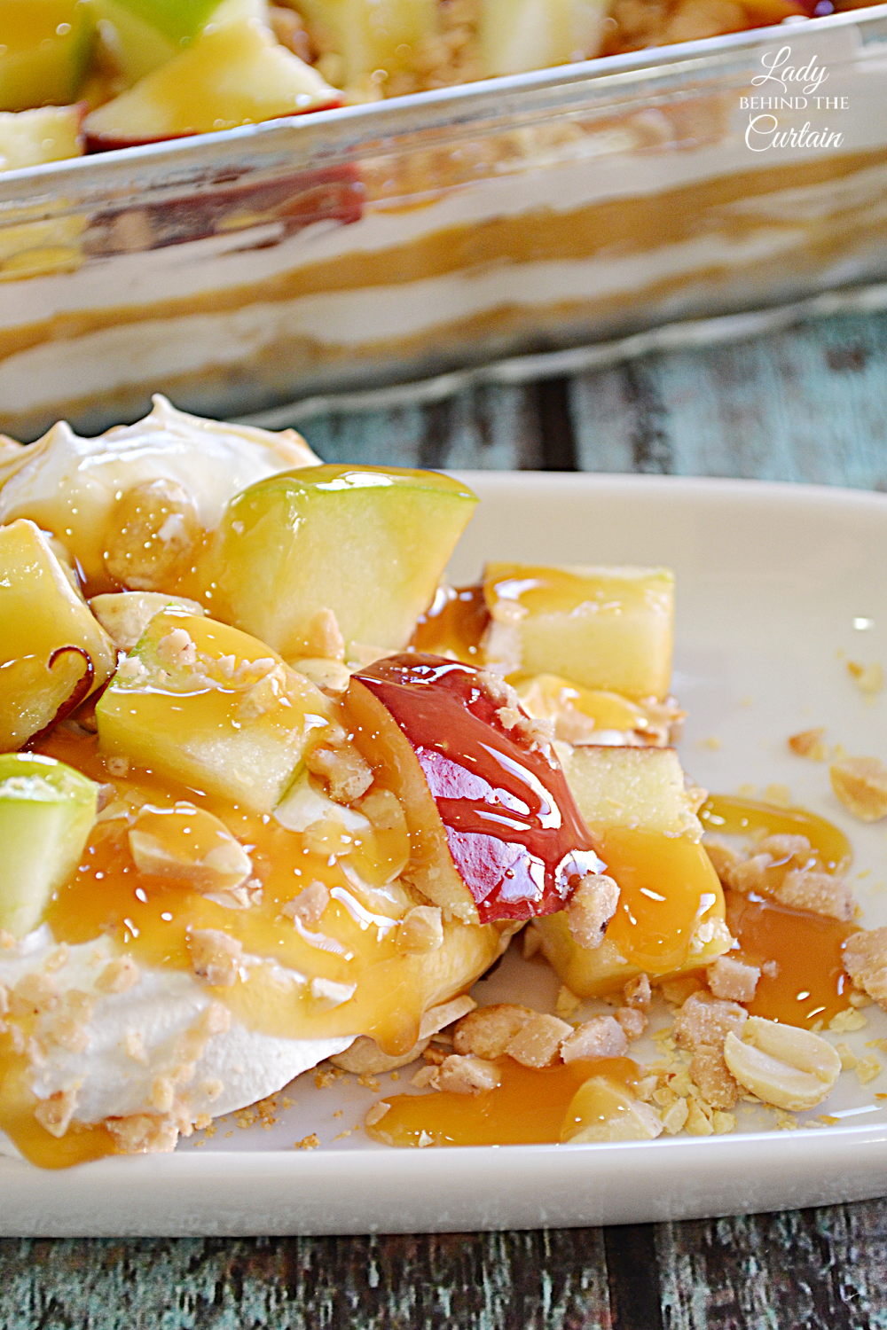 Caramel Apple Pudding No-Bake Dessert