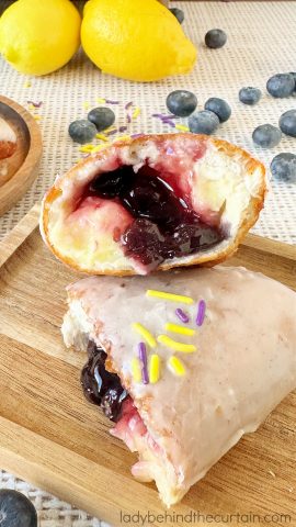 Easy Blueberry Lemon Cream Filled Biscuit Danish