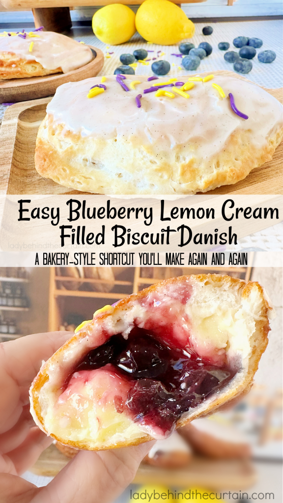 Easy Blueberry Lemon Cream Filled Biscuit