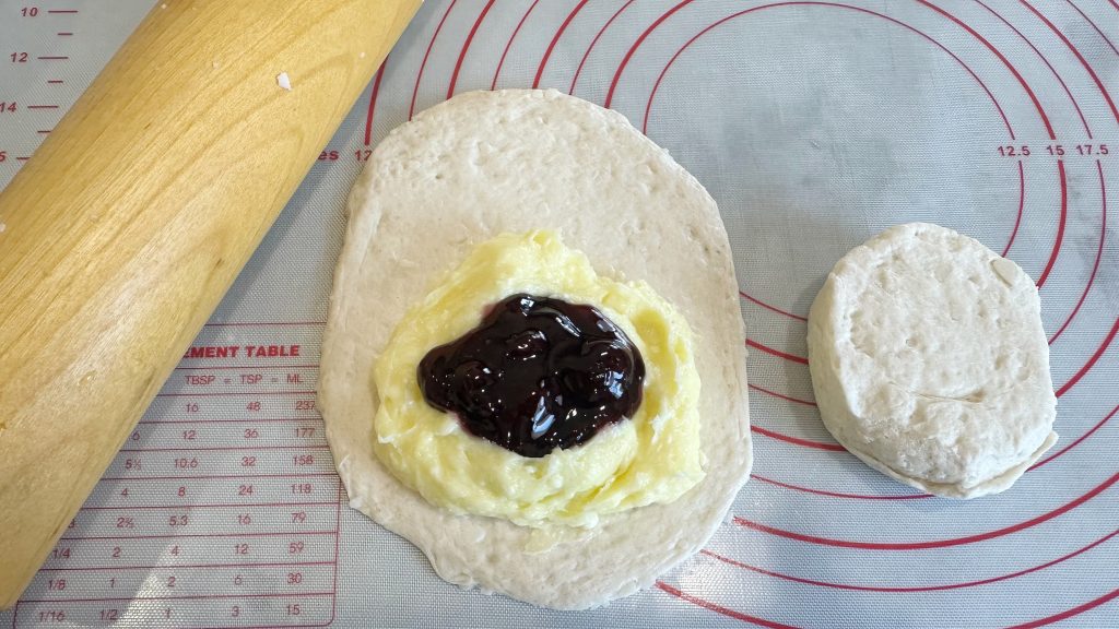 Easy Blueberry Lemon Cream Filled Biscuit