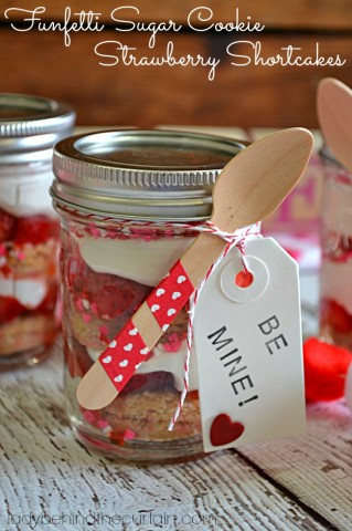 Funfetti Sugar Cookie Strawberry Shortcakes - Lady Behind The Curtain