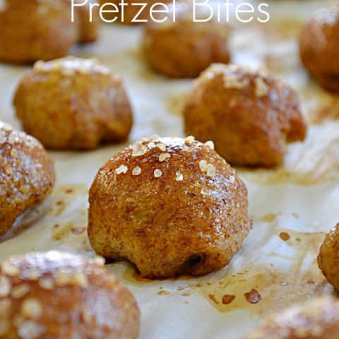 Pizza Dough Pretzel Bites - Lady Behind The Curtain #Pillsbury