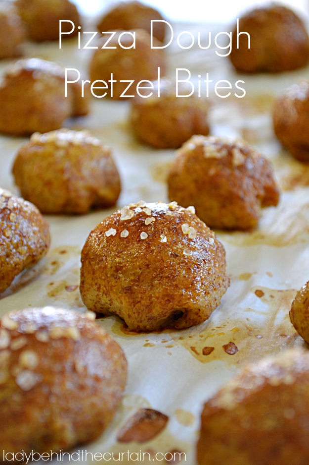 Pizza Dough Pretzel Bites - Lady Behind The Curtain #Pillsbury