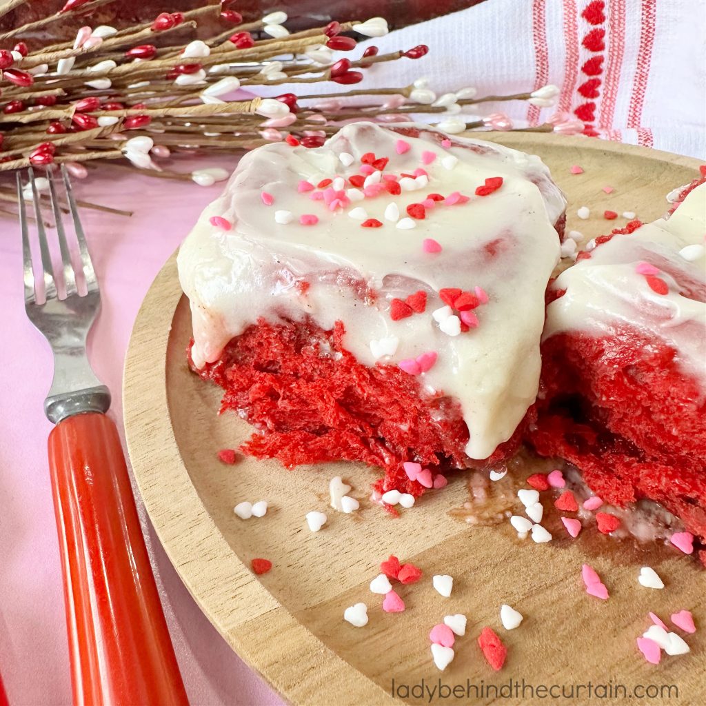 Red Velvet Cake Mix Cinnamon Rolls