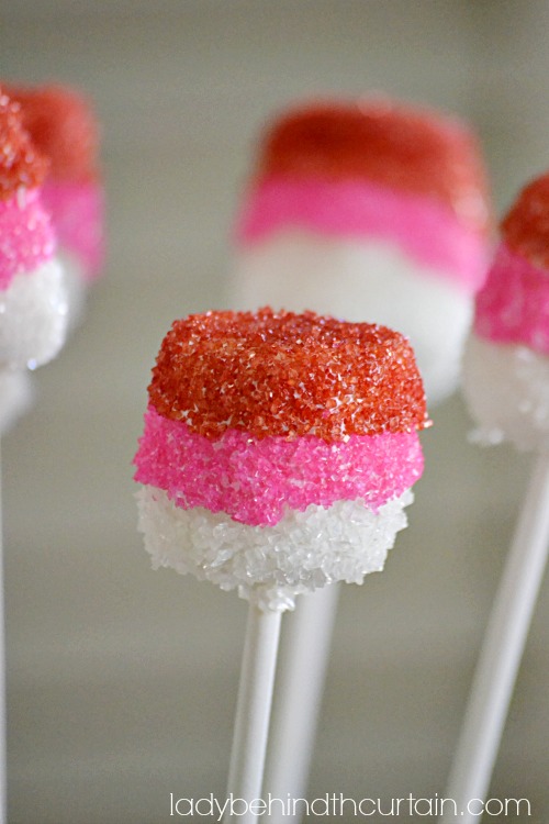 Valentine Marshmallow Pops - Lady Behind The Curtain