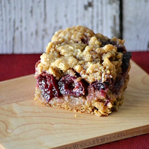 Cherry Crumb Bars - Lady Behind The Curtain