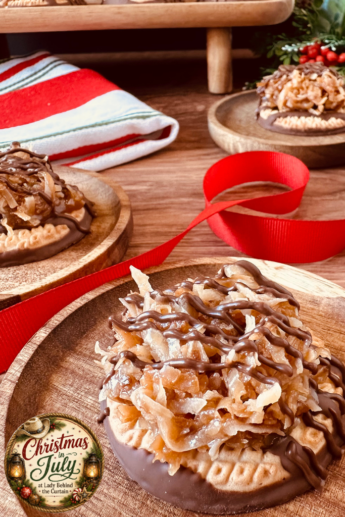 Easy Copycat Samoas Cookies with Keebler Fudge Stripes