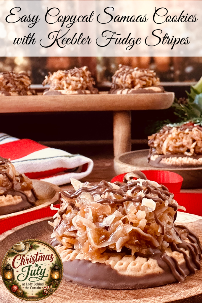 Easy Copycat Samoas Cookies with Keebler Fudge Stripes