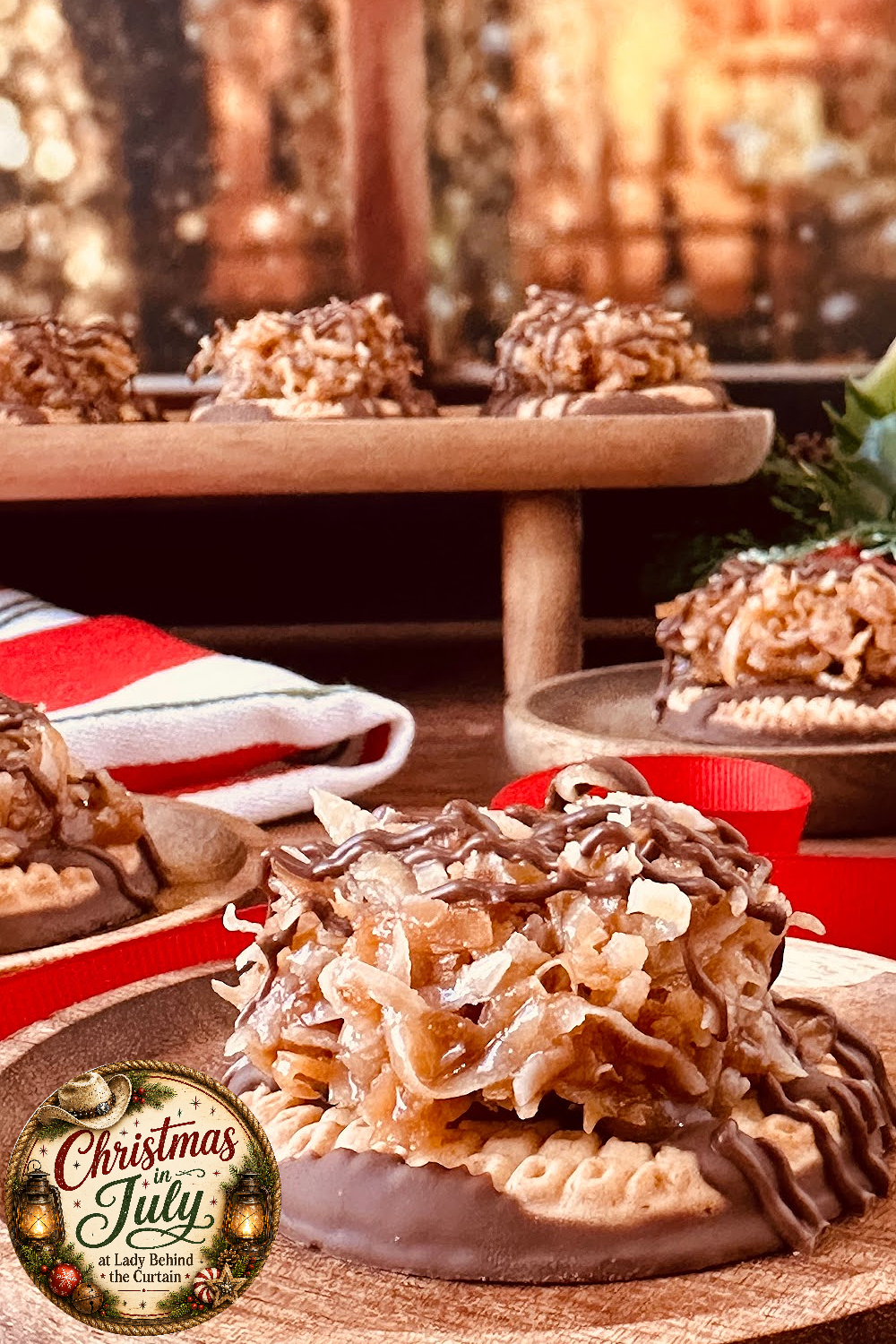 Easy Copycat Samoas Cookies with Keebler Fudge Stripes