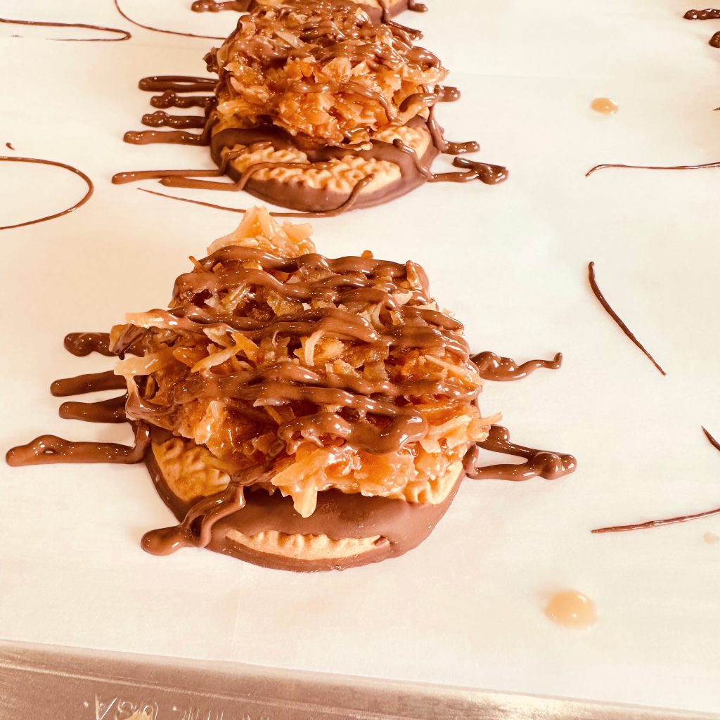 Easy Copycat Samoas Cookies with Keebler Fudge Stripes