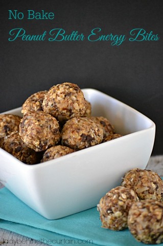 No Bake Peanut Butter Energy Bites - Lady Behind The Curtain