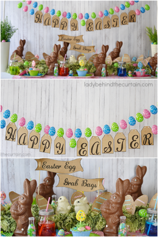 Easter Egg Hunt Themed Party Table