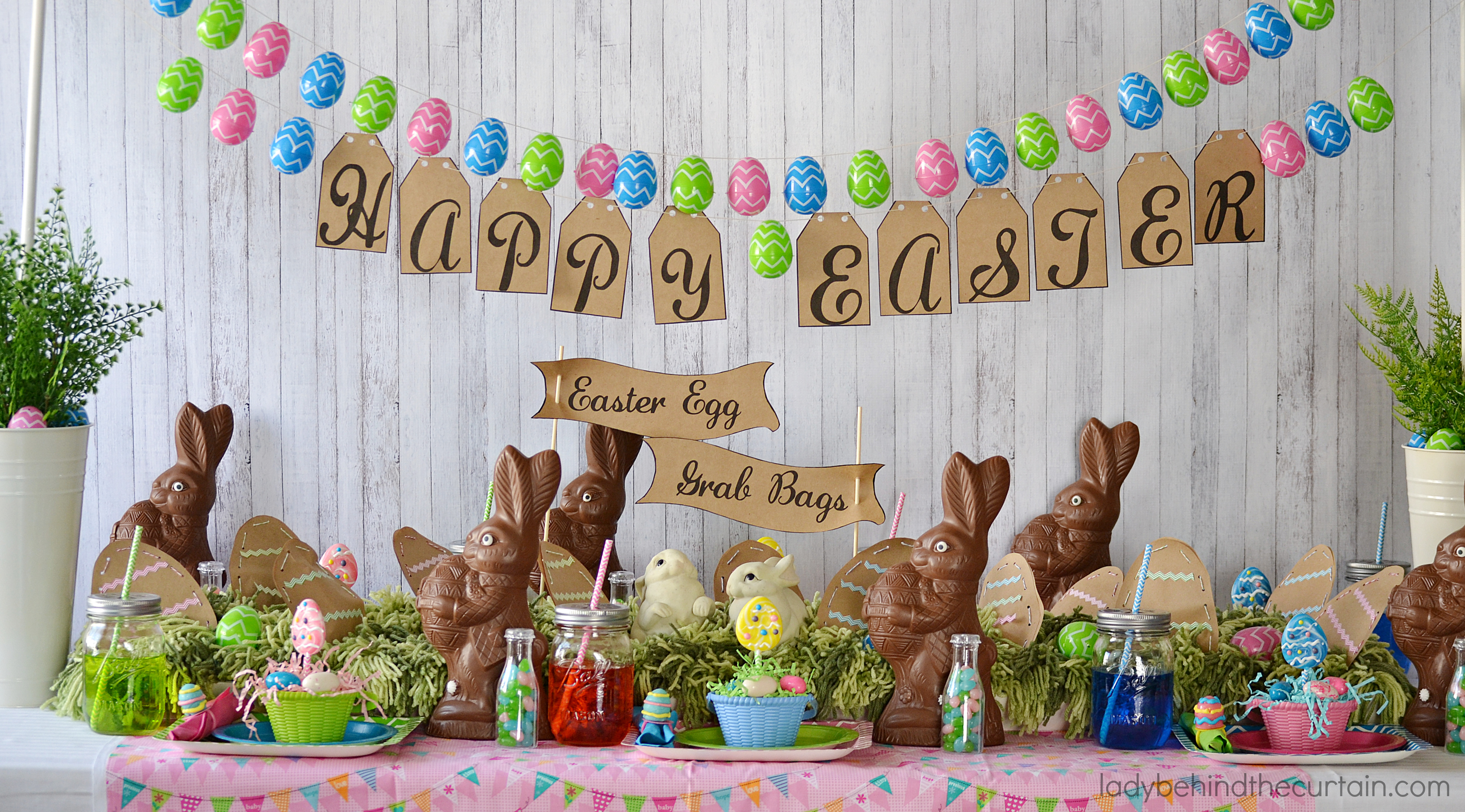 Easter Egg Hunt Themed Party Table
