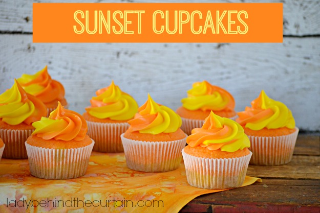 Sunset Cupcakes - Lady Behind The Curtain