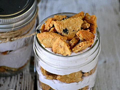 Blueberry Greek Yogurt Cheesecake Parfaits - Lady Behind The Curtain