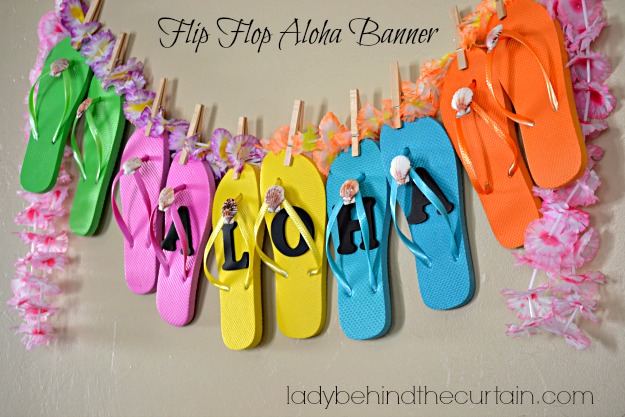 Flip Flop Aloha Banner - Lady Behind The Curtain