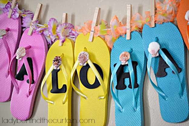 Flip Flop Aloha Banner - Lady Behind The Curtain