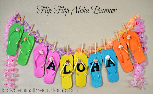 Flip Flop Aloha Banner - Lady Behind The Curtain