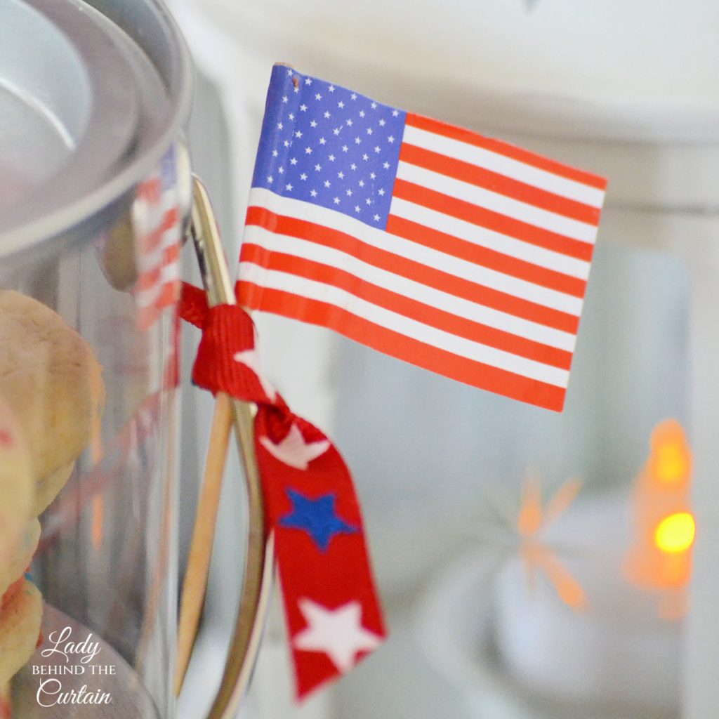 Mini Fourth of July Cake Mix Sandwich Cookies