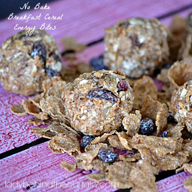 No Bake Breakfast Cereal Energy Bites - Lady Behind The Curtain