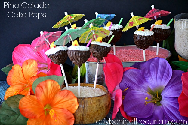 Pina Colada Cake Pops - Lady Behind The Curtain