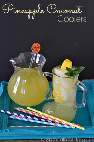 Pineapple Coconut Coolers - Lady Behind The Curtain