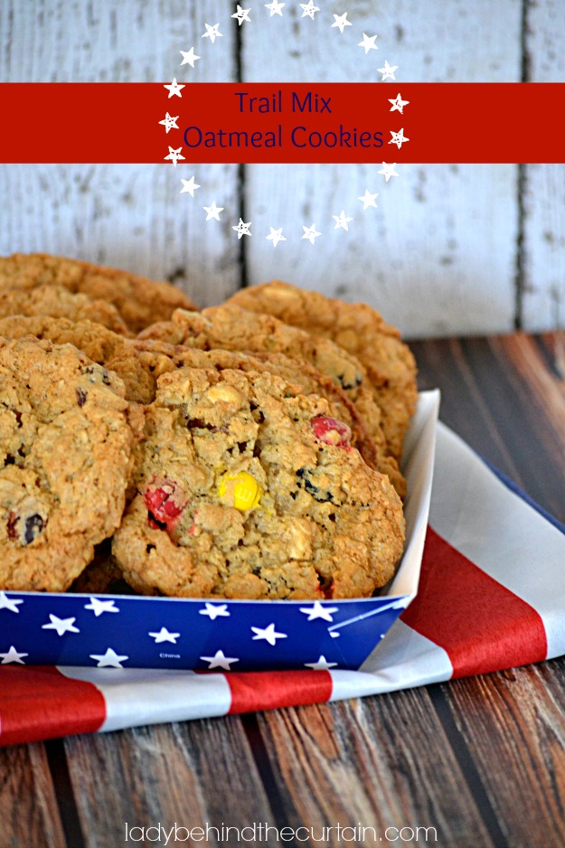 Trail Mix Oatmeal Cookies - Lady Behind The Curtain
