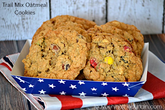 Trail Mix Oatmeal Cookies - Lady Behind The Curtain